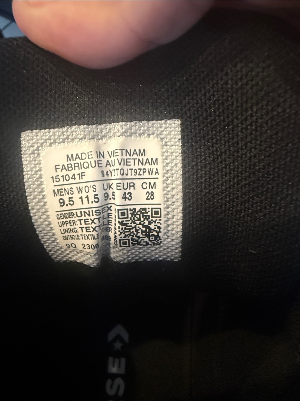Converse Black High-Top Sneakers with White Accents- New without tags/box - Picture 2 of 4
